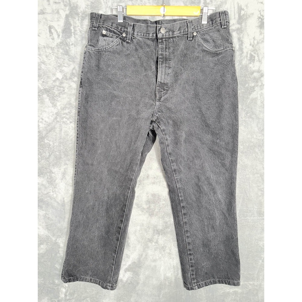 Dickies Mens Jeans‎ Black Straight Leg Workwear Denim Zipper Fly Casual
